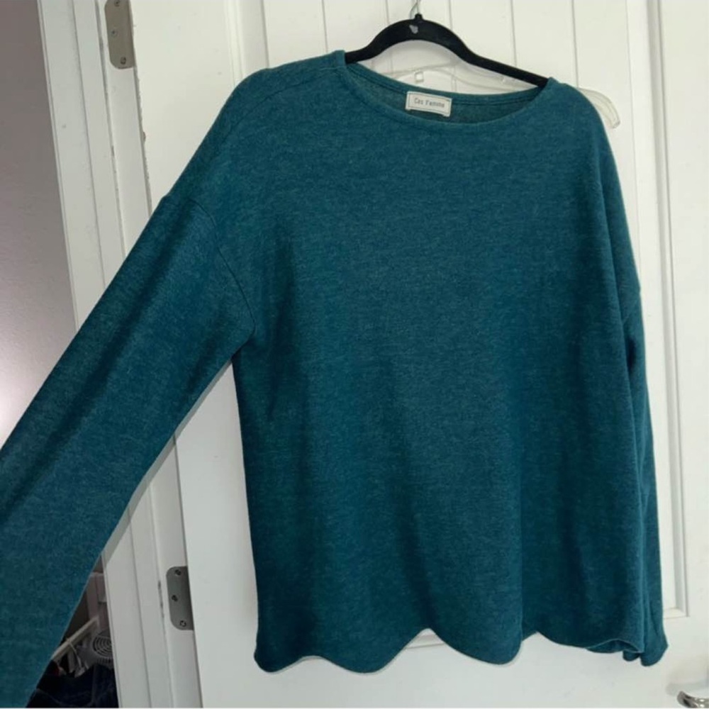 Ces Femme Teal Crew Neck Sweater - Picture 1 of 3